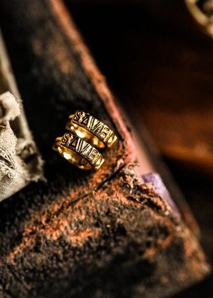 Saved Gold Vermeil hoop earrings