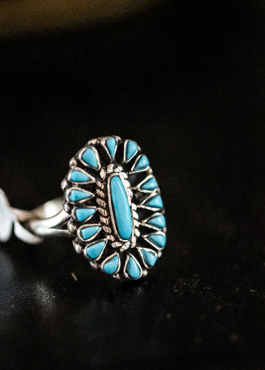 Turquoise Sunburst Ring