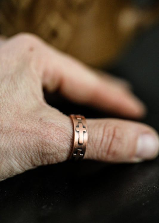 Adjustable Copper Magnetic Cross Ring