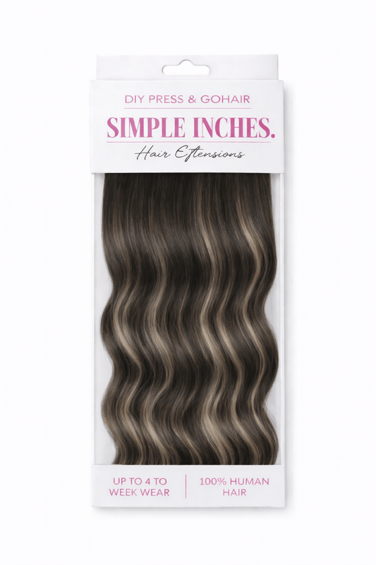 FROSTED DARK CHOCOLATE - Simple Inches. Hair Extensions