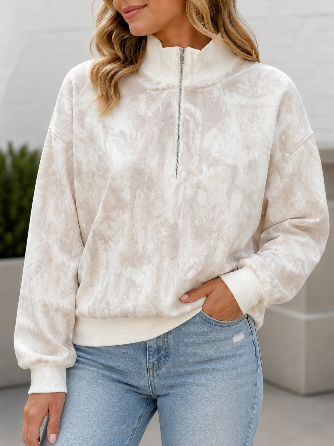 Camo Print Quarter-Zip