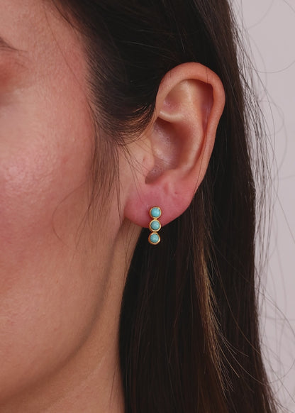 From the Post Turquoise 3 stud earrings